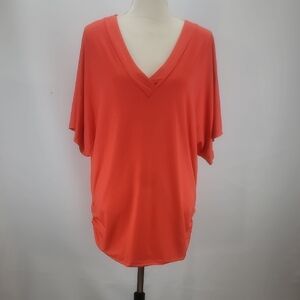 Women's V-Neck Coral Top